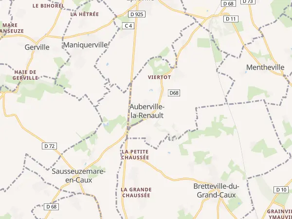 Plan de Auberville-la-Renault