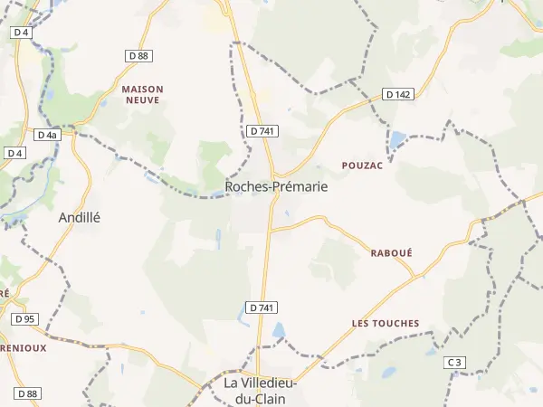 Plan de Roches-Prémarie-Andillé