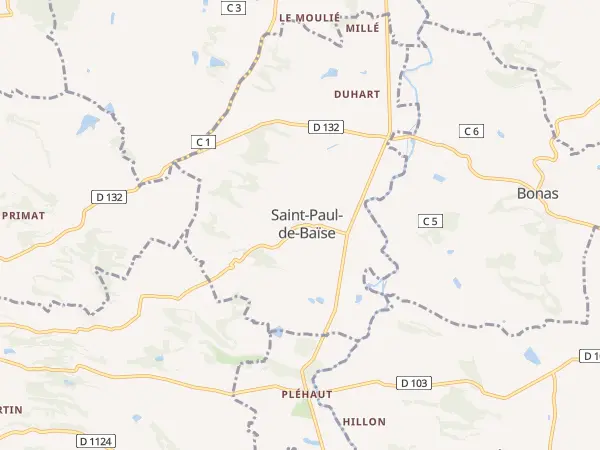 Plan de Saint-Paul-de-Baïse