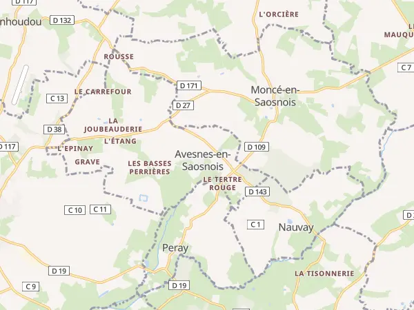 Plan de Avesnes-en-Saosnois