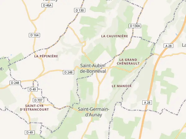 Plan de Saint-Aubin-de-Bonneval