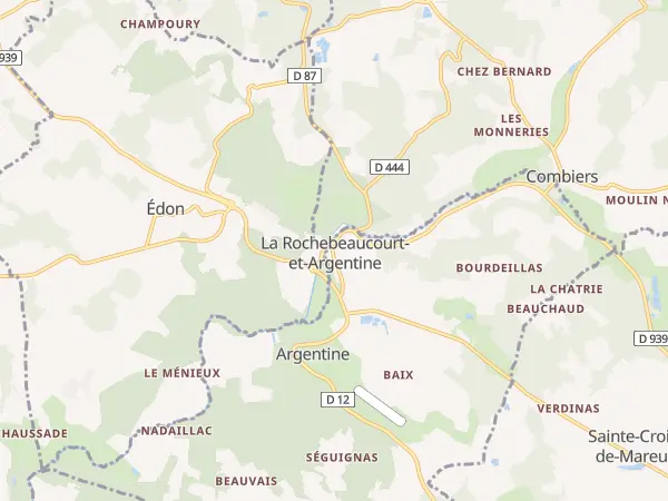 Plan de La Rochebeaucourt-et-Argentine