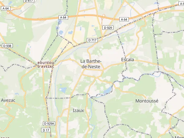 Plan de La Barthe-de-Neste
