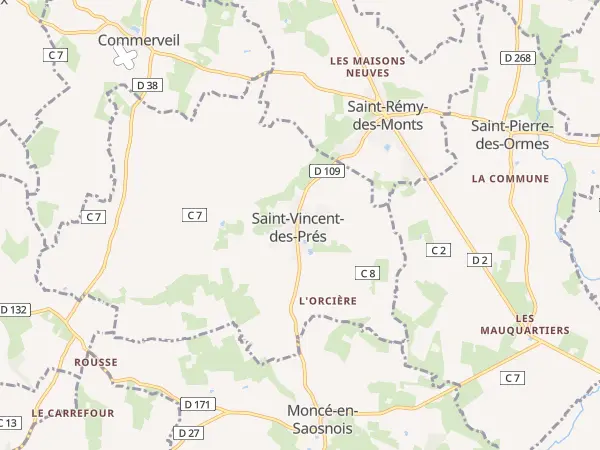 Plan de Saint-Vincent-des-Prés