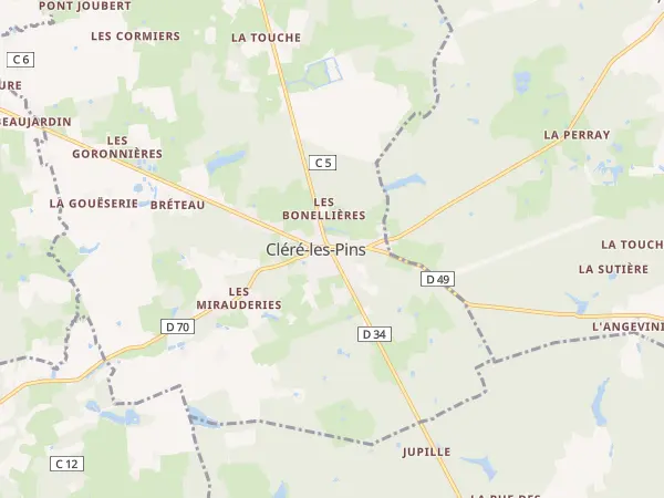 Plan de Cléré-les-Pins
