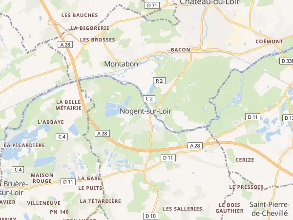 Plan de Nogent-sur-Loir