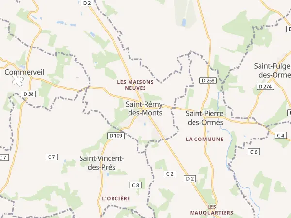 Plan de Saint-Rémy-des-Monts