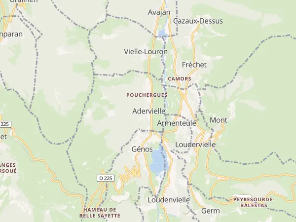 Plan de Adervielle-Pouchergues