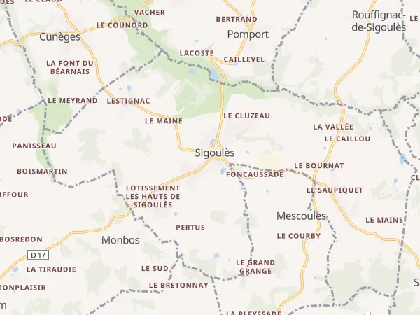 Plan de Sigoulès-et-Flaugeac