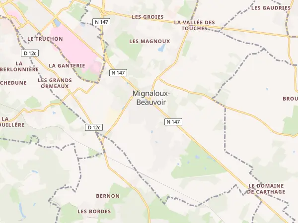 Plan de Mignaloux-Beauvoir