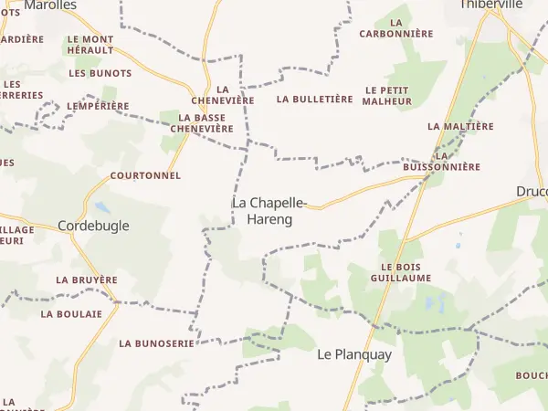 Plan de La Chapelle-Hareng