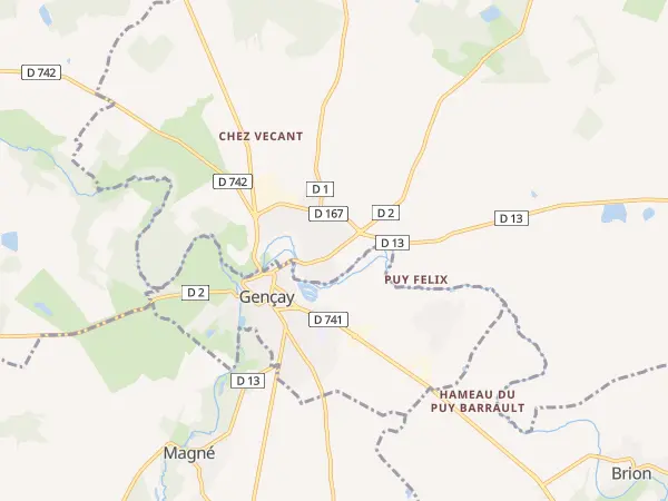 Plan de Saint-Maurice-la-Clouère