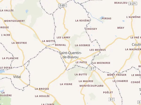 Plan de Saint-Quentin-de-Blavou