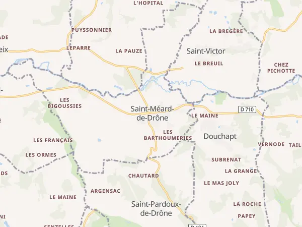 Plan de Saint-Méard-de-Drône