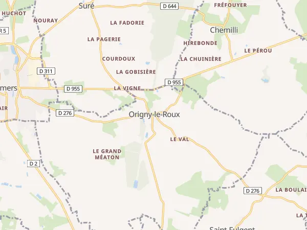 Plan de Origny-le-Roux