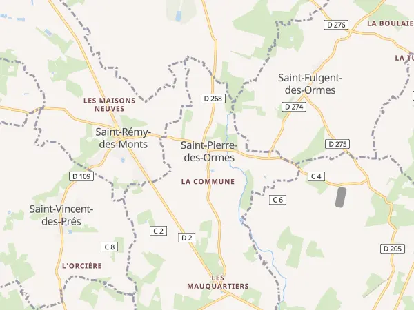 Plan de Saint-Pierre-des-Ormes