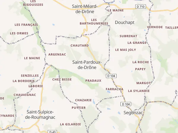 Plan de Saint-Pardoux-de-Drône