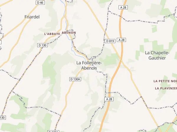 Plan de La Folletière-Abenon