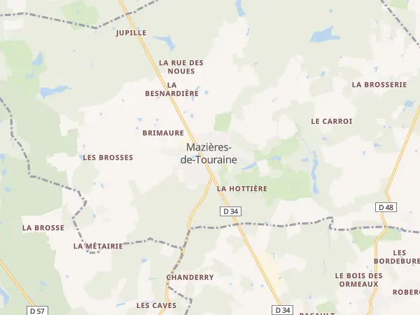 Plan de Mazières-de-Touraine