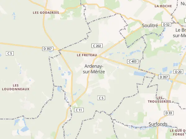 Plan de Ardenay-sur-Mérize