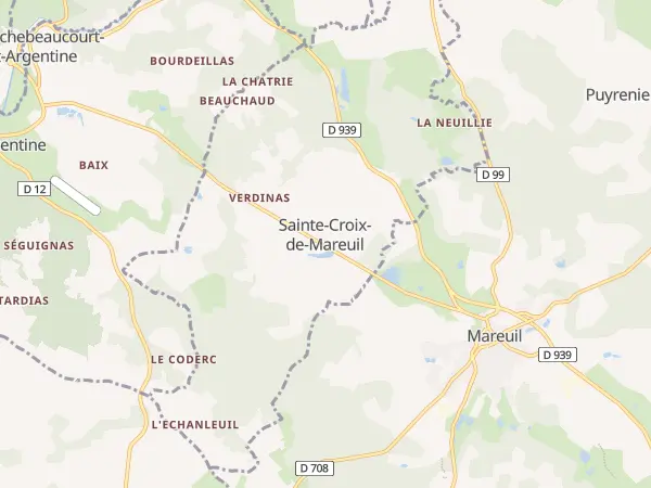 Plan de Sainte-Croix-de-Mareuil