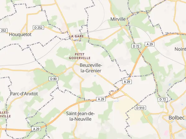 Plan de Beuzeville-la-Grenier