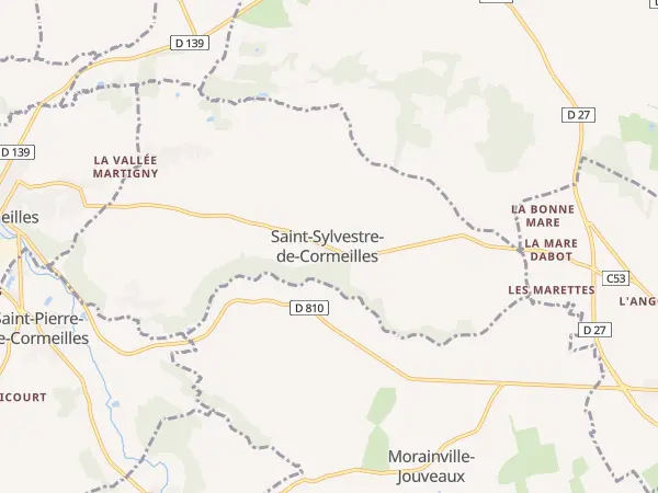 Plan de Saint-Sylvestre-de-Cormeilles