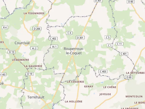 Plan de Rouperroux-le-Coquet