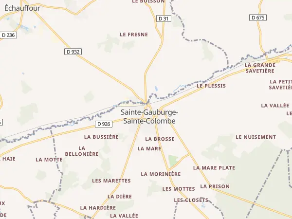Plan de Sainte-Gauburge-Sainte-Colombe