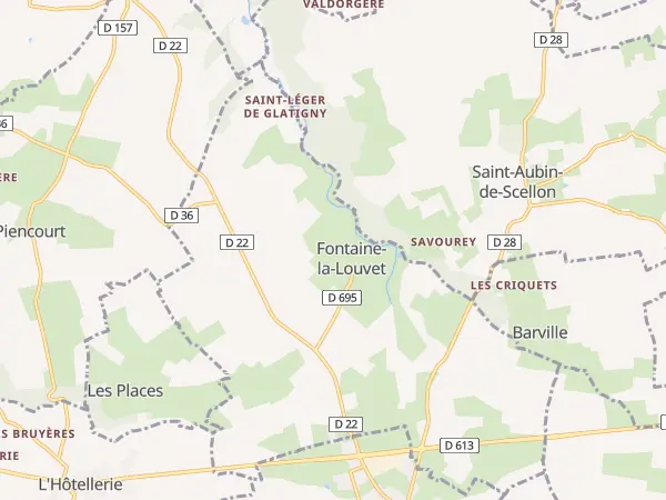 Plan de Fontaine-la-Louvet
