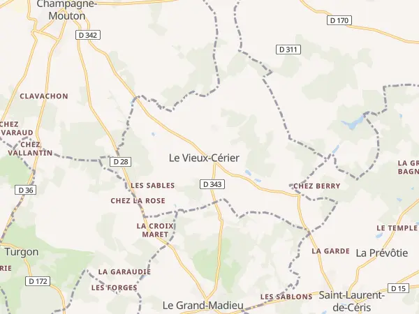 Plan du Vieux-Cérier