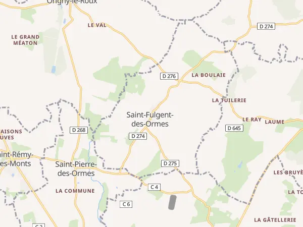 Plan de Saint-Fulgent-des-Ormes