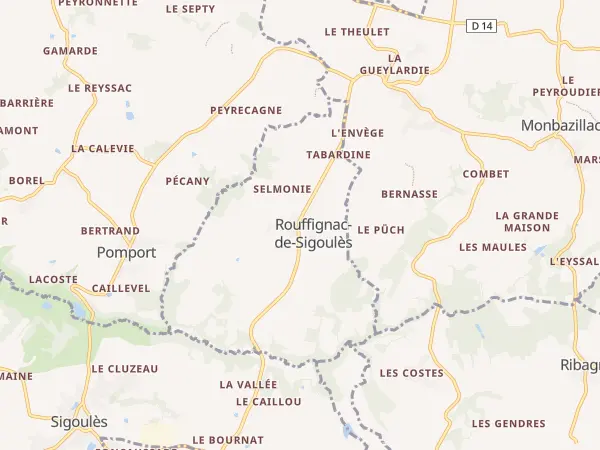 Plan de Rouffignac-de-Sigoulès