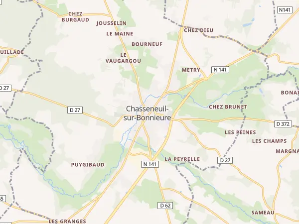 Plan de Chasseneuil-sur-Bonnieure