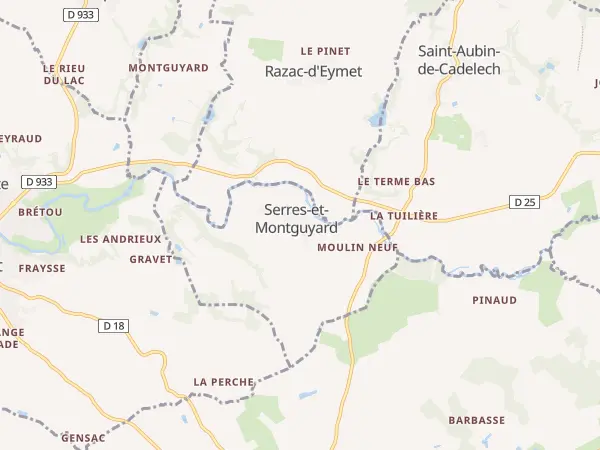 Plan de Serres-et-Montguyard