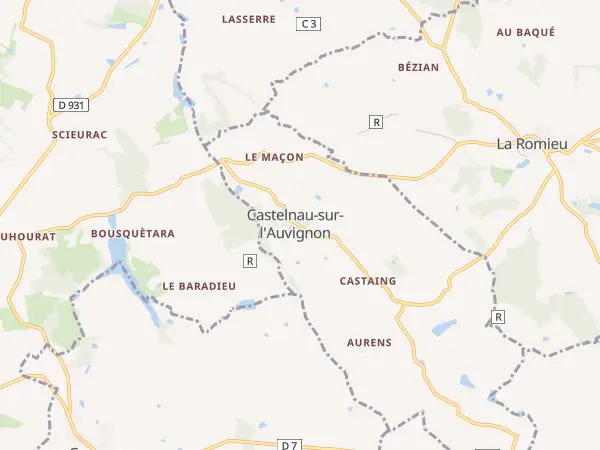 Plan de Castelnau-sur-l’Auvignon