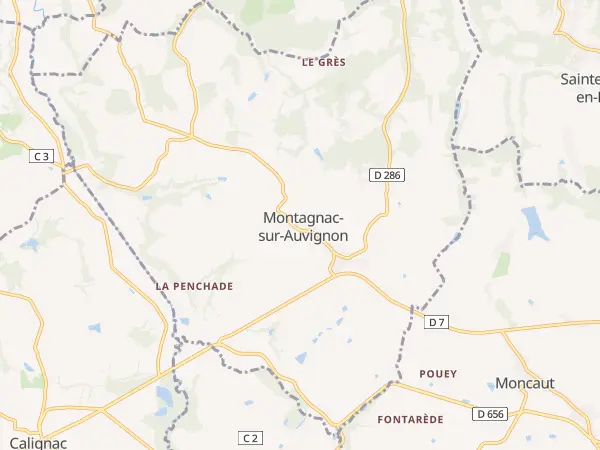 Plan de Montagnac-sur-Auvignon