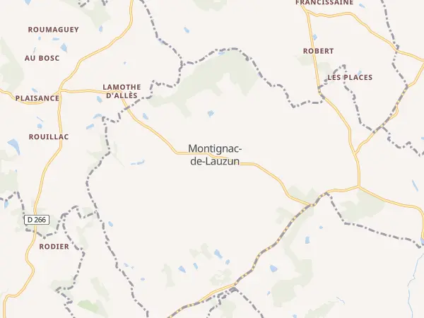 Plan de Montignac-de-Lauzun