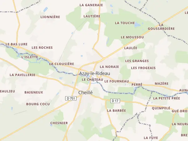Plan de Azay-le-Rideau