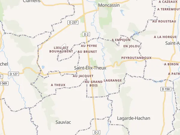 Plan de Saint-Élix-Theux