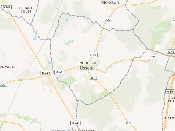Plan de Leigné-sur-Usseau