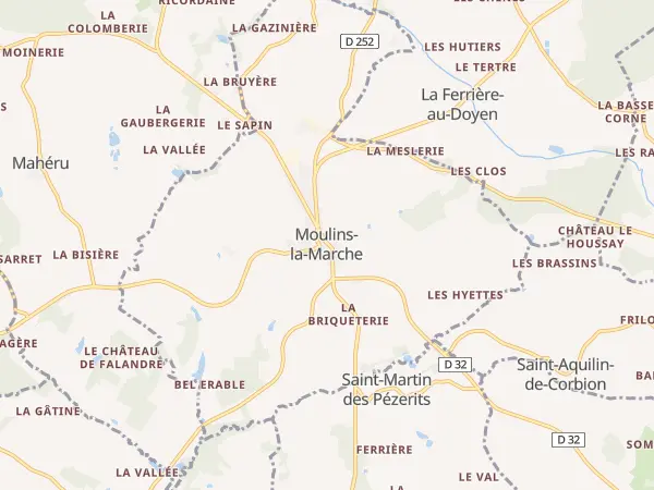 Plan de Moulins-la-Marche