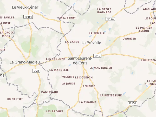 Plan de Saint-Laurent-de-Céris