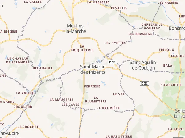 Plan de Saint-Martin-des-Pézerits