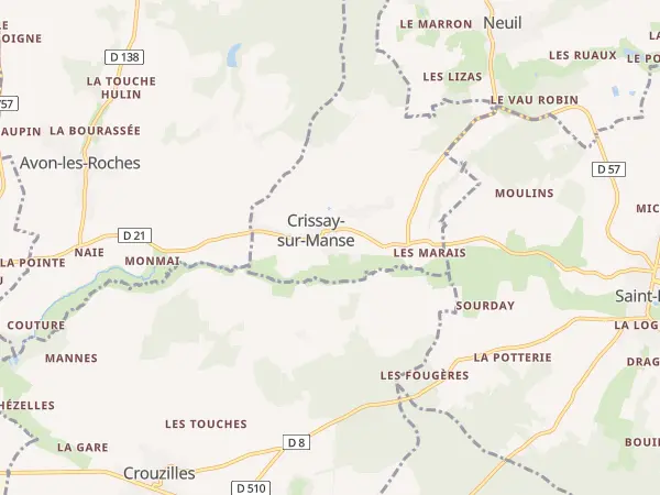 Plan de Crissay-sur-Manse