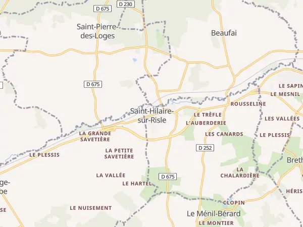 Plan de Saint-Hilaire-sur-Risle