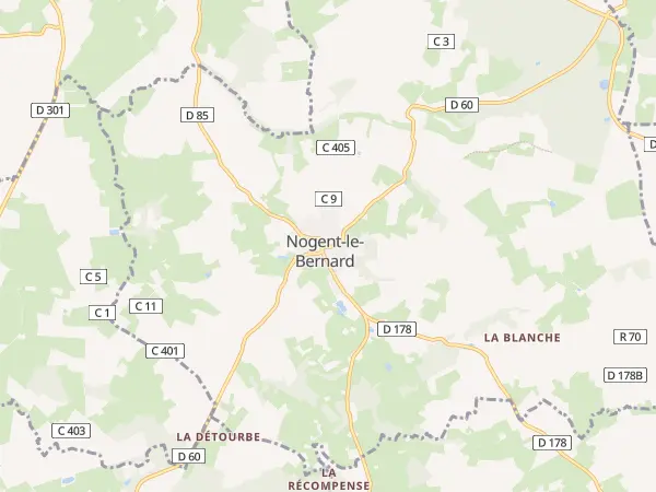 Plan de Nogent-le-Bernard