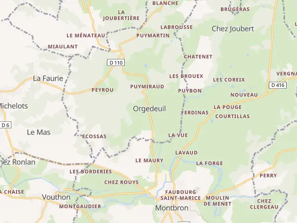 Plan de Orgedeuil