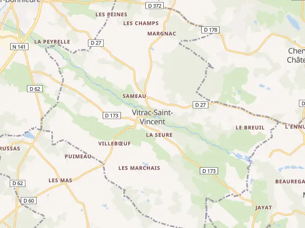 Plan de Vitrac-Saint-Vincent