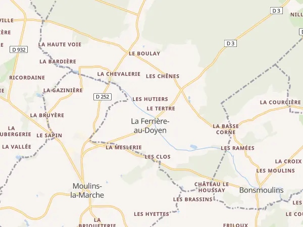 Plan de La Ferrière-au-Doyen